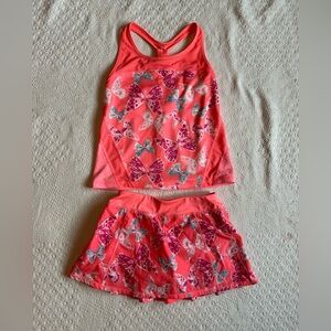 Gymgo Gymboree size 10 girls pink butterfly swimsuit